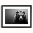 Black bear wall art framed with a mat, showcasing a striking design that highlights the bear’s features and natural beauty, perfect for wildlife enthusiasts.