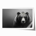Black bear wall art print showcasing a striking design with intricate detailing on a rolled canvas, emphasizing nature's beauty and wildlife conservation. Perfect for animal lovers and home decor enthusiasts.