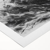 Black bear wall art design on rolled canvas, showcasing detailed fur textures and natural colors, perfect for wildlife-themed decor or nature enthusiasts.