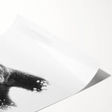 Detailed black bear wall art print showcasing a striking minimalist design, perfect for nature enthusiasts, featuring bold lines and soft colors, ideal for home decor.