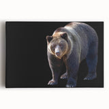 Stretched canvas wall art featuring a majestic black bear design, showcasing intricate details and natural colors, perfect for wildlife-themed decor.