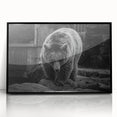 Framed wall art featuring a stunning black bear design, showcasing intricate details and bold colors, ideal for nature enthusiasts and home decor lovers.