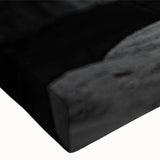 Close-up of a stretched canvas featuring a black bear design in an artistic style, showcasing intricate details and rich colors, ideal for nature-themed decor.