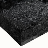 Close-up of a stretched canvas featuring a detailed black bear design, showcasing intricate fur textures and natural colors, perfect for wildlife-themed home decor.