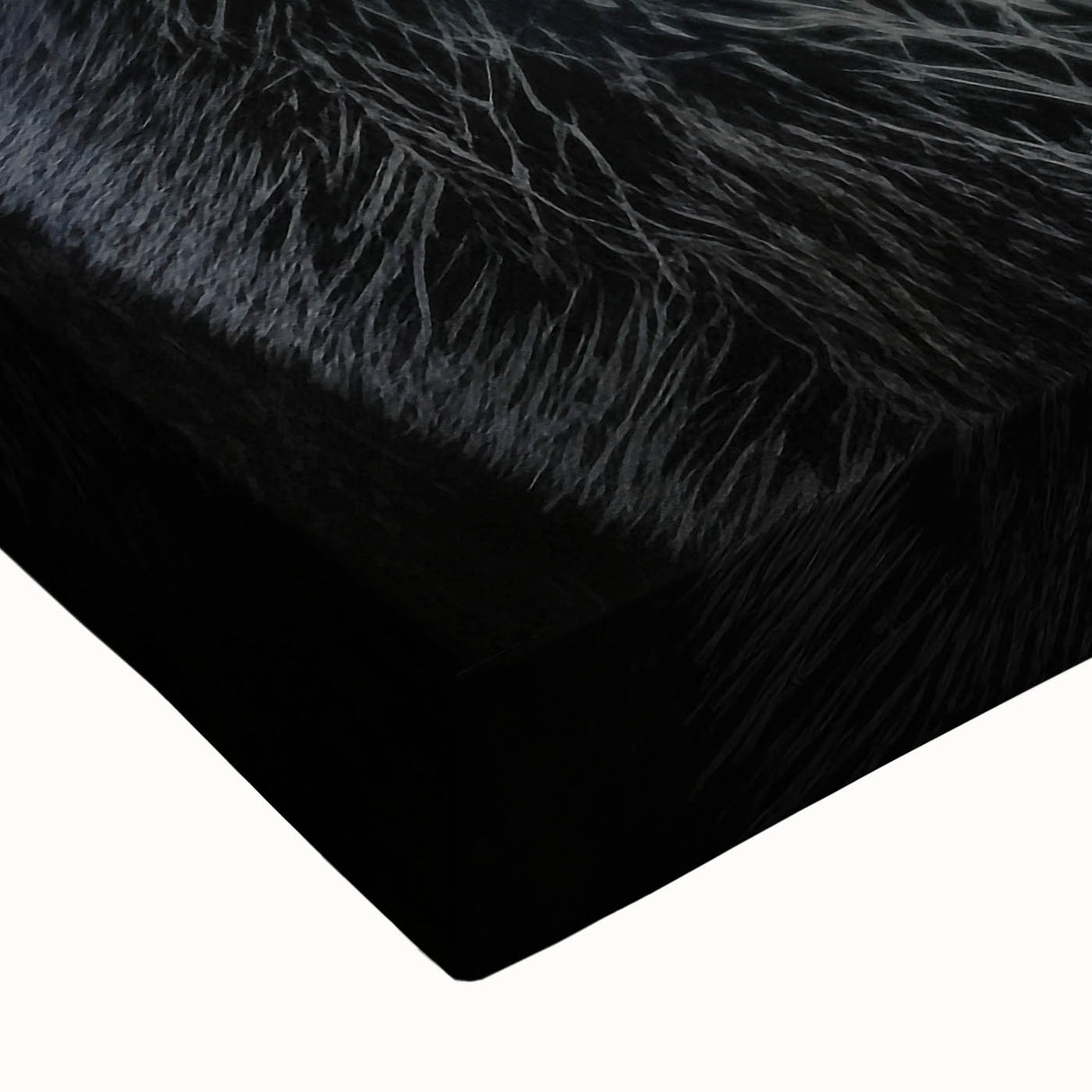 Close-up of a black bear design on stretched canvas wall art, showcasing intricate details and rich colors, perfect for wildlife enthusiasts and home decor.