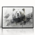 Framed wall art collection featuring a striking black bear design, crafted with acrylic for a modern aesthetic. Ideal for nature lovers and home decor enthusiasts.
