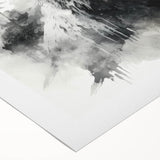 Black bear wall art design on rolled canvas showcasing a striking wildlife scene, ideal for nature enthusiasts and home decor. Perfectly packaged for easy display.