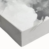 Close-up of a stretched canvas wall art piece featuring a striking black bear design, showcasing intricate details and vibrant colors, ideal for nature-themed decor.