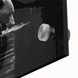 Close-up of a black bear acrylic wall art piece, showcasing intricate details and vibrant colors, perfect for nature-themed home decor or wildlife enthusiasts.