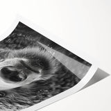 Black bear wall art print showcasing a striking design with intricate details and bold colors, perfect for wildlife enthusiasts and home décor. Ideal for enhancing any interior space with a nature-inspired aesthetic.