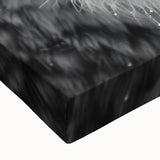 Close-up of a stretched canvas wall art piece featuring a striking black bear design, showcasing intricate details and vibrant colors, perfect for wildlife enthusiasts.