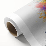 Rolled canvas showcasing a whimsical panda bear design in vibrant colors, perfect for playful home decor. Ideal for children's rooms or animal-themed spaces.