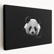Stretched canvas wall art featuring a whimsical panda bear design in vibrant colors, showcasing playful details and a modern aesthetic ideal for children's rooms.