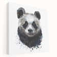 Stretched canvas wall art showcasing a bear panda design in vibrant colors, highlighting intricate details and textures, perfect for modern home decor.