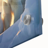 Close-up of a polar bear wall art design on acrylic glass, showcasing intricate details and vibrant colors, perfect for modern home decor. Ideal for wildlife enthusiasts and art lovers.