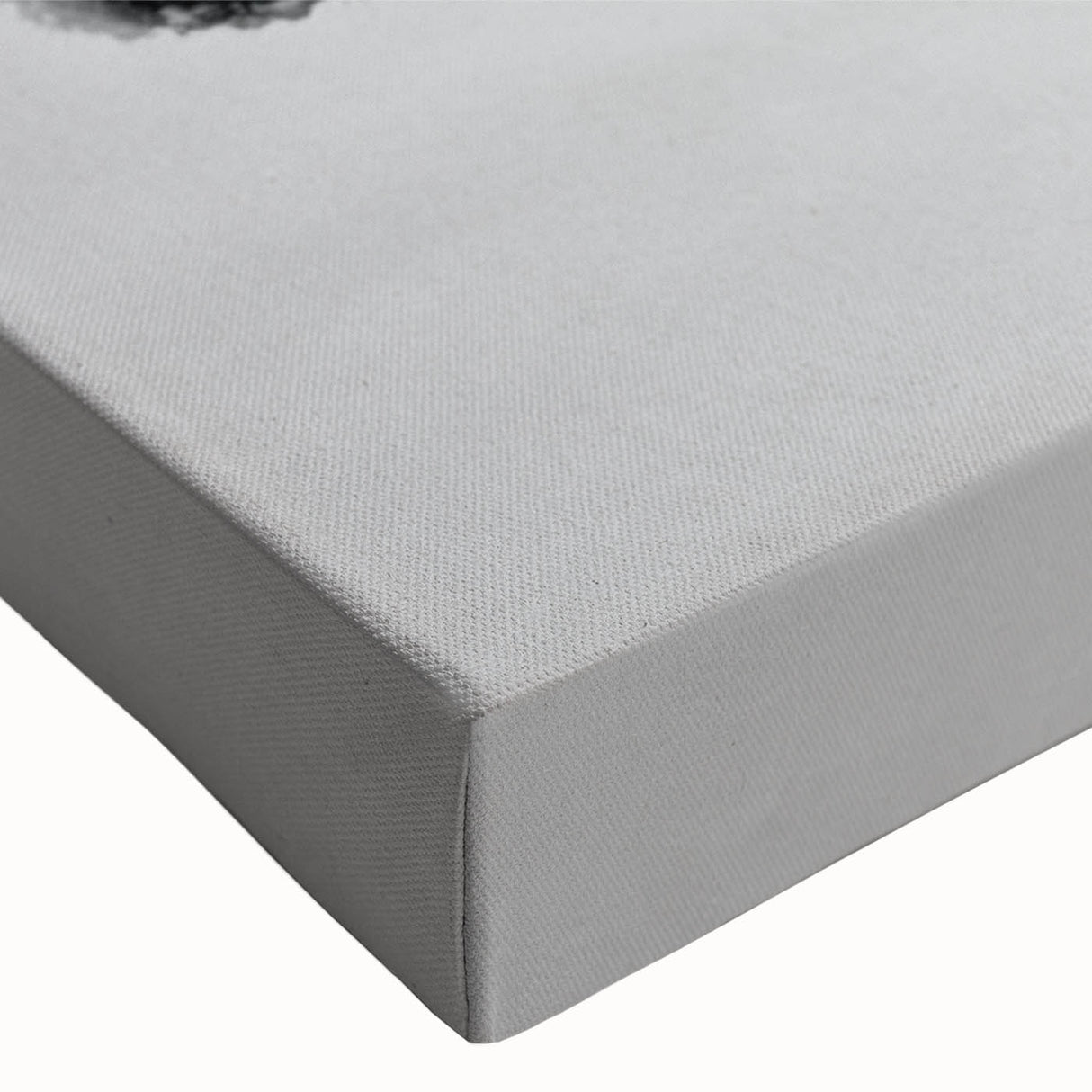 Close-up of a stretched canvas wall art featuring a detailed polar bear design, showcasing vibrant colors and intricate textures ideal for nature enthusiasts and modern decor.