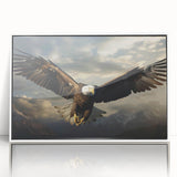 Framed acrylic wall art featuring a colorful birds of prey design, showcasing vibrant hues and intricate details, perfect for enhancing modern home decor.