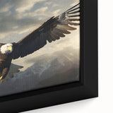 Framed canvas wall art showcasing a vibrant design of birds in flight, featuring intricate details and a colorful palette, perfect for home decor enthusiasts.