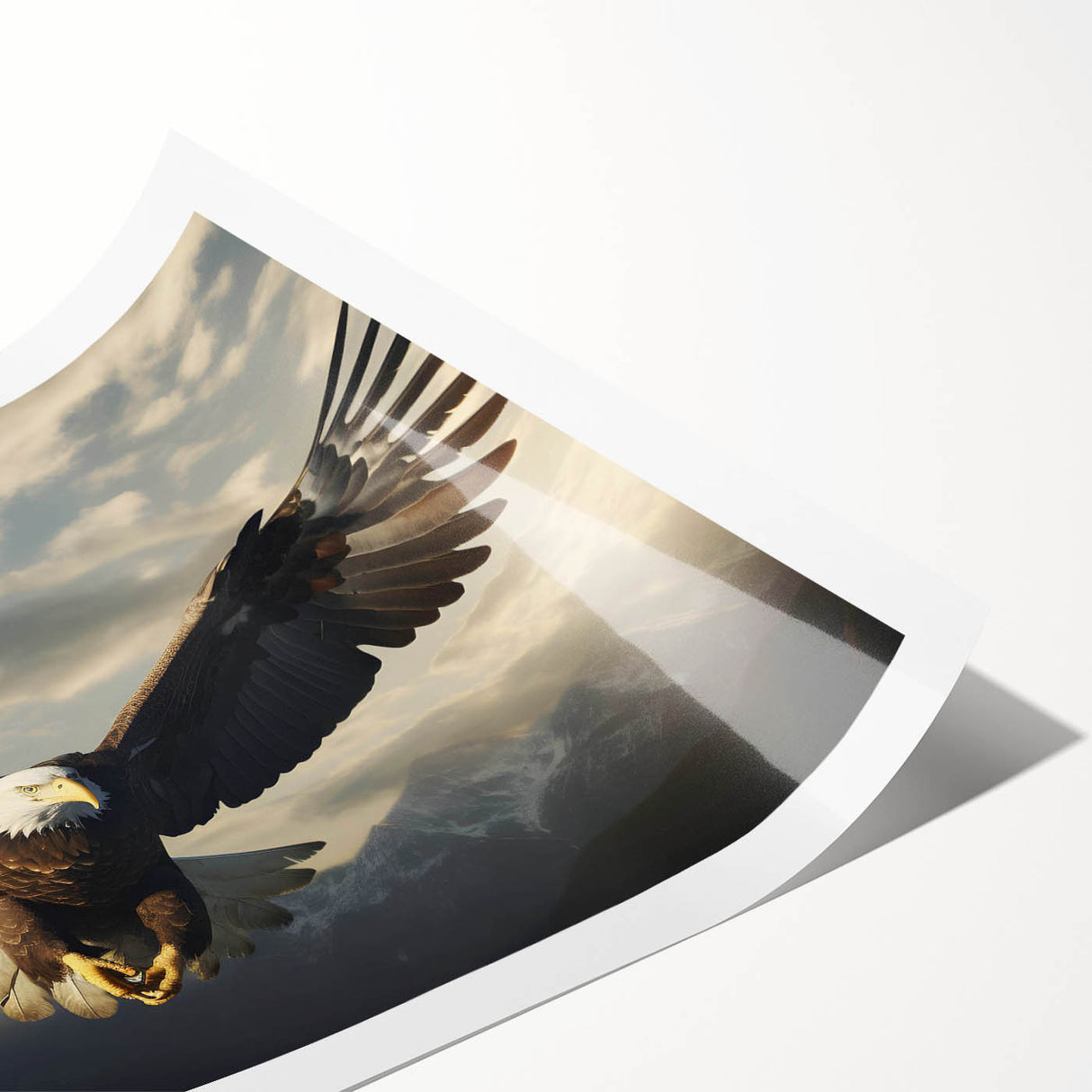 Colorful wall art print showcasing a vibrant design of various birds, featuring intricate details and patterns, rolled for easy display and transport.