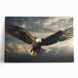 Stretched canvas wall art featuring a vibrant birds of prey design, showcasing intricate details and bold colors, ideal for enhancing home décor.