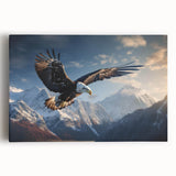 Colorful stretched canvas artwork showcasing a collection of birds, including vibrant feathers and intricate details, ideal for nature-themed decor.