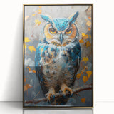 Framed wall art featuring a striking birds of prey design, showcasing intricate details in gold against a sleek acrylic backdrop, perfect for home decor.