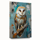 Side view of a modern acrylic glass wall art piece from the Birds of Pray collection, showcasing vibrant bird designs and intricate details, ideal for home decor.