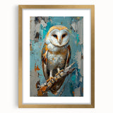 Elegant wall art featuring a gold-framed design of birds, showcasing intricate details and vibrant colors, perfect for enhancing any modern living space or gallery.