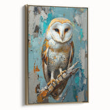 Framed canvas wall art showcasing a stunning birds-of-prey design with intricate details and a gold frame, ideal for home decor enthusiasts seeking elegance.