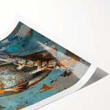 Vibrant rolled print depicting a striking bird-themed design from the "Birds of Pray" collection, showcasing detailed illustrations and rich colors, ideal for home decor.