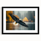 Framed wall art featuring an intricate design of various bird species in vibrant colors, set against a black background, perfect for enhancing home decor.