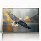 Framed wall art featuring a collection of colorful birds designed in a modern style, highlighted with a gold-acrylic front, perfect for home decor.