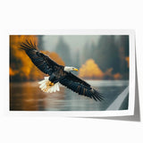 Colorful wall art print showcasing a vibrant birds of prey design, featuring intricate details and dynamic colors, ideal for home decor or art collectors.