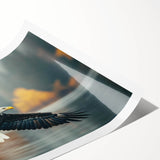 Rolled print showcasing a vibrant collection of bird illustrations with intricate details, designed for wall art, perfect for nature enthusiasts and decor lovers.