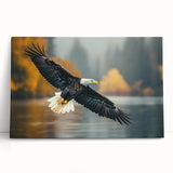 Vibrant stretched canvas wall art featuring a captivating bird design with intricate details, showcasing rich colors and textures, ideal for home decor.
