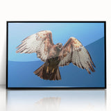 Framed wall art featuring a striking black acrylic design of birds, showcasing intricate details and vibrant colors, perfect for modern home decor.