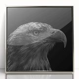 Framed acrylic wall art featuring a vibrant design of birds in flight, accented with a sleek silver frame, ideal for modern home decor and nature enthusiasts.