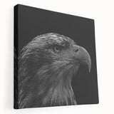 Stretched canvas wall art showcasing a vibrant bird design in shades of blue and yellow, perfect for enhancing modern home decor with nature-inspired aesthetics.