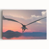 Graceful Birds of Prey Wall Art – Soaring Eagle at Sunset Canvas Print
