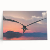 Graceful Birds of Prey Wall Art – Soaring Eagle at Sunset Canvas Print