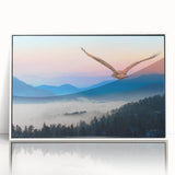 Framed acrylic wall art showcasing a collection of birds in flight, featuring vibrant colors and a modern design, perfect for enhancing any interior space.