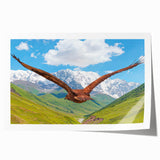 Vibrant rolled print of a bird-themed wall art collection showcasing intricate designs, perfect for home decor, presented in a protective cardboard tube.