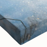 Close-up of a vibrant stretched canvas depicting a colorful bird design with intricate details, ideal for enhancing home decor with an artistic touch.