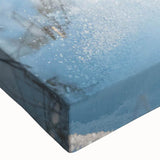 Close-up of a vibrant stretched canvas wall art piece showcasing a detailed birds of prey design, featuring rich colors and intricate textures, perfect for nature enthusiasts.