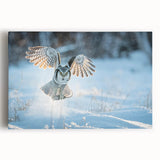 Stretched canvas wall art showcasing vibrant birds of prey design, featuring intricate details and bold colors, ideal for nature-themed decor.