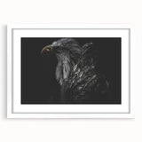 Framed wall art featuring a detailed illustration of birds in flight, set against a stylish white mat, perfect for home decor and nature-themed interiors.