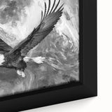 Framed canvas wall art showcasing a vibrant design of birds of prey in a natural setting, featuring rich colors and intricate details, perfect for wildlife enthusiasts.