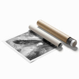 Rolled print showcasing a vibrant birds of prey design, featuring intricate details and bold colors, ideal for enhancing modern home decor and art collections.