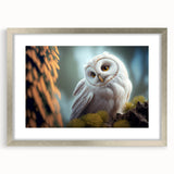 Framed bird-themed wall art featuring intricate designs in vibrant colors, set in a silver frame with a mat. Ideal for adding a touch of elegance to modern decor.
