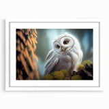 Framed wall art showcasing a 'Birds of Prey' design, featuring intricate illustrations of various birds against a white mat, perfect for home decor enthusiasts.